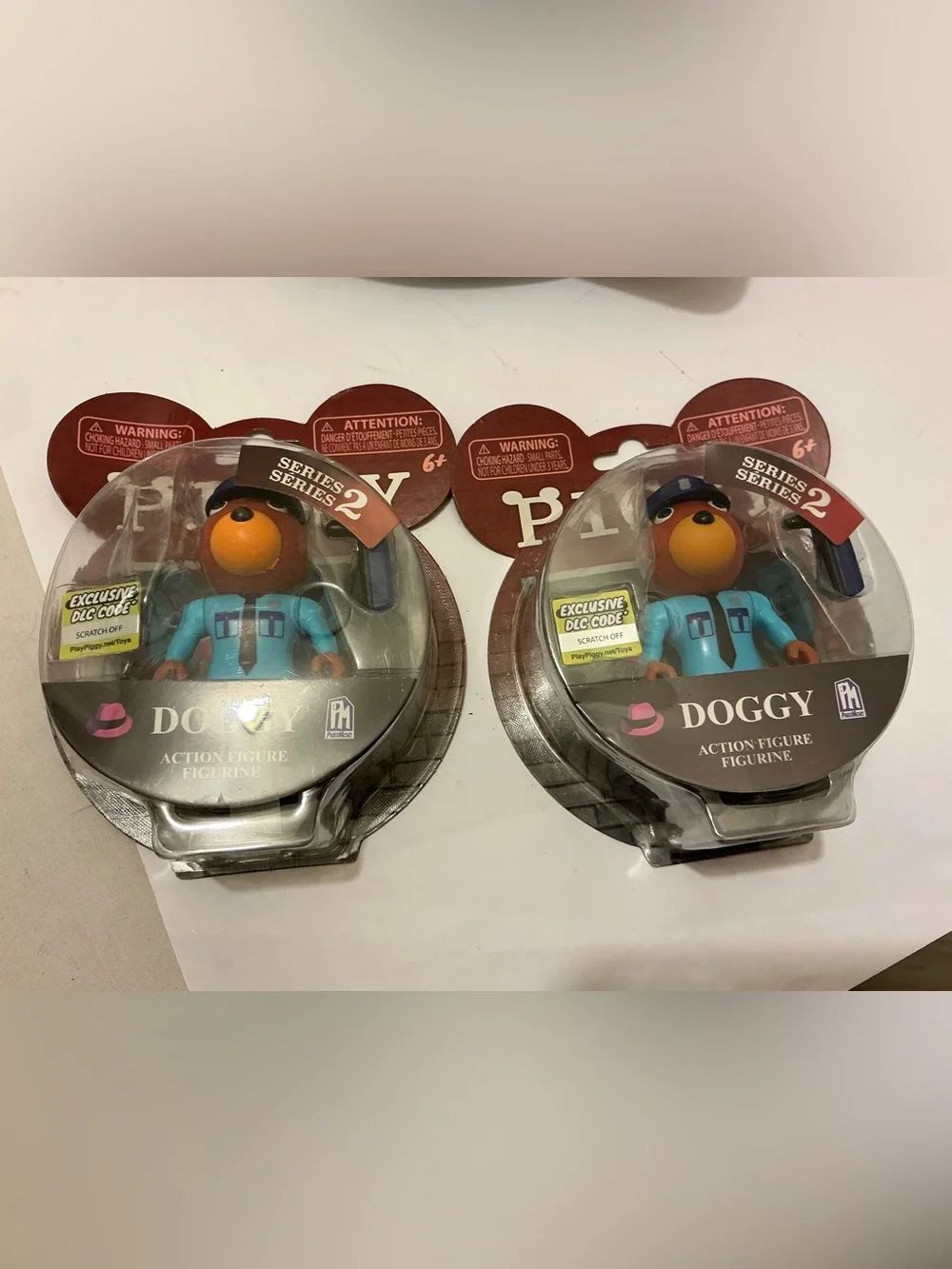 Set of 2 Doggy Series 2 Action Figure by PhatMojo - Teal & Orange